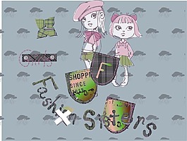 印花矢量圖 女童 免費(fèi)素材