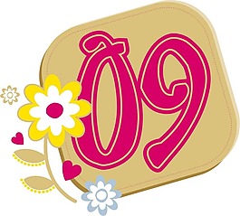 印花矢量圖文字 文字 英文 花 免費(fèi)素材