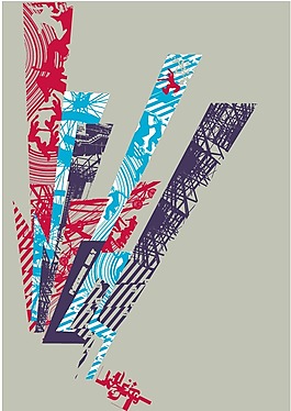 印花矢量圖 文字 英文 色彩 寶石藍(lán)色 免費(fèi)素材