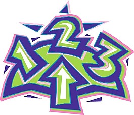 印花矢量圖 文字 數(shù)字 色彩 綠色 免費(fèi)素材
