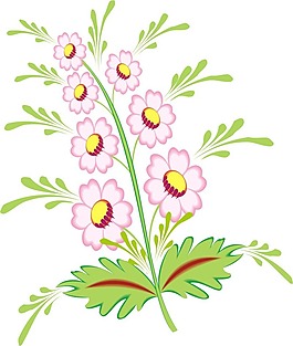 印花矢量圖 植物 色彩 綠色 五顏六色 免費素材