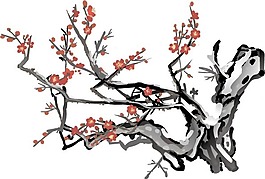印花矢量圖 優(yōu)雅植物 樹 毛衫印花 優(yōu)雅植物 免費素材