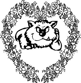 印花矢量圖 動物 貓 狗 色彩 免費素材