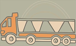 印花矢量圖 可愛卡通 卡通交通工具 汽車 色彩 免費素材