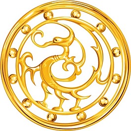 印花矢量圖 動物 色彩 黃色 徽章標(biāo)記 免費素材