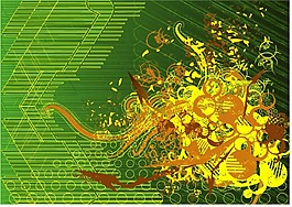 印花矢量圖 樹(shù) 色彩 綠色 黃色 免費(fèi)素材