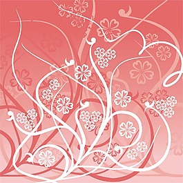 印花矢量圖 色彩 紅色 花紋 免費(fèi)素材