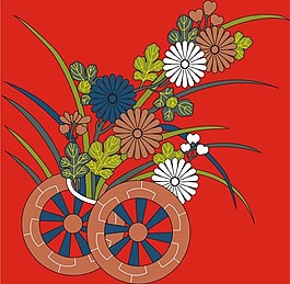 印花矢量圖 優(yōu)雅植物 色彩 紅色 五顏六色 免費(fèi)素材