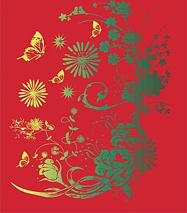印花矢量圖 動(dòng)物 昆蟲 色彩 紅色 免費(fèi)素材