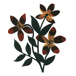 繡花 花卉 色彩 藍(lán)色 綠色 免費(fèi)素材