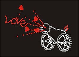 燙鉆 休閑裝燙鉆 車輪 交通工具 色彩 免費(fèi)素材