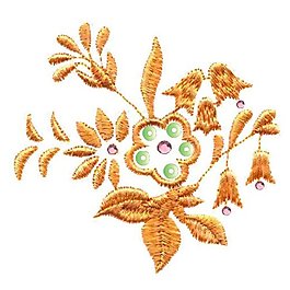 繡花 花卉 色彩 黃色 家紡 免費(fèi)素材