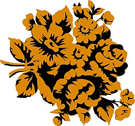 印花矢量圖 色彩 黃色 黑色 花紋 免費(fèi)素材