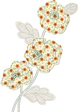 印花矢量圖 色彩 灰色 黃色 花紋 免費(fèi)素材