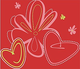 印花矢量圖 色彩 紅色 花紋 抽象 免費(fèi)素材
