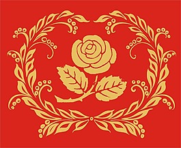 印花矢量圖 優(yōu)雅植物 色彩 紅色 黃色 免費(fèi)素材