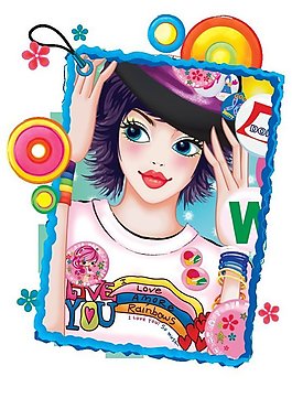 位圖 人物 少女 文字 英文 免費(fèi)素材