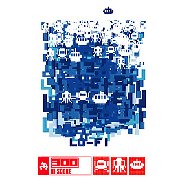 印花矢量圖 抽象 圖案概括 色彩 藍色 免費素材