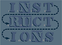 位圖 文字 英文 instructions 色彩 免費(fèi)素材