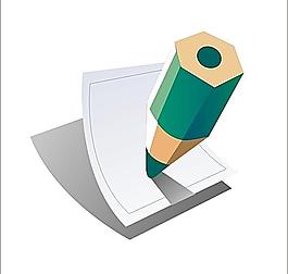 矢量鉛筆 稿紙 文具 學習用品圖片