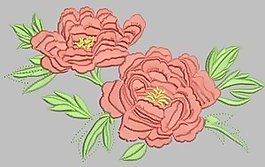 绣花 植物花卉 色彩 灰色 粉红色 免费素材