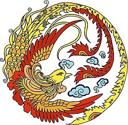 位图 动物 鸟类 凤凰 云朵 免费素材