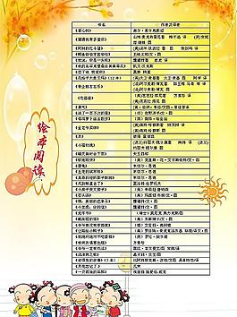 小學生繪本閱讀目錄圖片