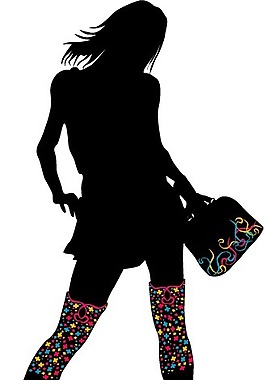 印花矢量圖 人物 女人 色彩 黑白色 免費(fèi)素材