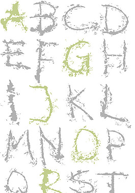 印花矢量圖 文字 英文 色彩 灰色 免費(fèi)素材