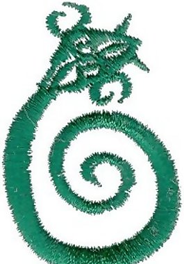 繡花 動(dòng)物 蛇 色彩 綠色 免費(fèi)素材