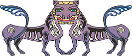 印花矢量圖 動(dòng)物 怪獸 民族 色彩 免費(fèi)素材