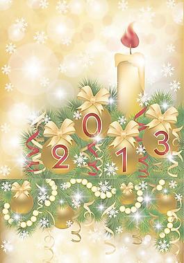 圣誕節(jié)是金色的燭光
