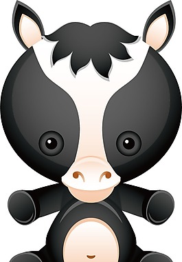印花矢量圖 可愛卡通 卡通動物 馬 十二生肖 免費素材