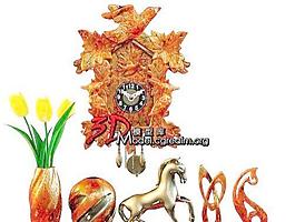 小裝飾品 鮮花 花瓶 藝術品 座鐘 decorative 048