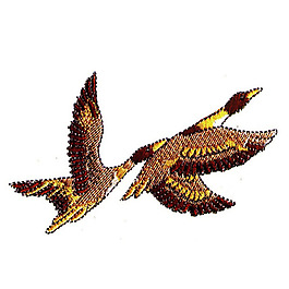 繡花 動(dòng)物 鳥(niǎo)類(lèi) 色彩 褐色 免費(fèi)素材