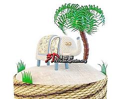 小裝飾品 大象裝飾品 椰子樹 decorative 042