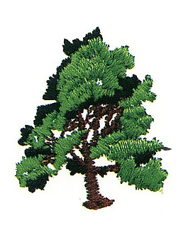 绣花 植物 树 色彩 绿色 免费素材