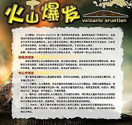 火山爆发简介挂画图片