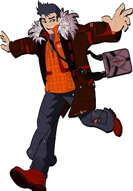 印花矢量圖 人物 男人 色彩 紅色 免費(fèi)素材