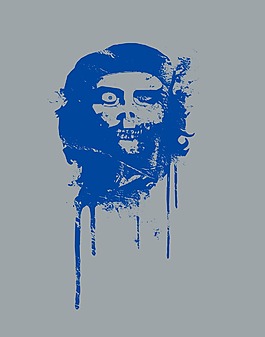 印花矢量圖 人物 男人 色彩 藍色 免費素材