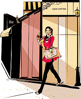 位圖 人物 女人 彩色 插畫 免費(fèi)素材