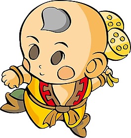 印花矢量圖 人物圖案 兒童 色彩 黃色 免費素材