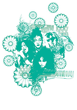 位圖 色彩 綠色 抽象人物 女人 免費(fèi)素材
