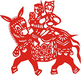 位图 剪纸 民族 窗花 动物 免费素材