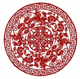 位图 剪纸 民族 窗花 动物 免费素材