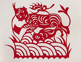 位圖 剪紙 民族 窗花 人物 免費(fèi)素材