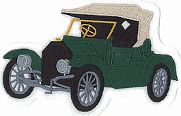 繡花 交通工具 汽車 家紡 免費素材