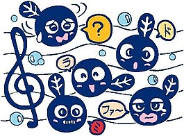 位圖 卡通 樂譜 音符 色彩 免費(fèi)素材