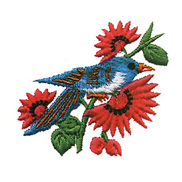 繡花 動(dòng)物 鳥(niǎo)類 花 家紡 免費(fèi)素材
