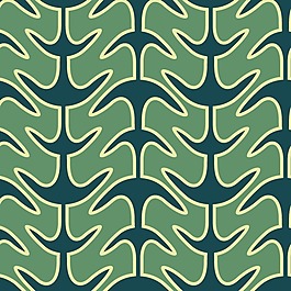 矢量图 循环花型 植物 免费素材